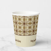 Modern patroon met donkerbruine accenten papieren bekers (Rechts)