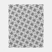 Modern patroon met grijs en wit fleece deken (Voorkant)