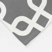 Modern patroon met grijs en wit fleece deken (Hoek)
