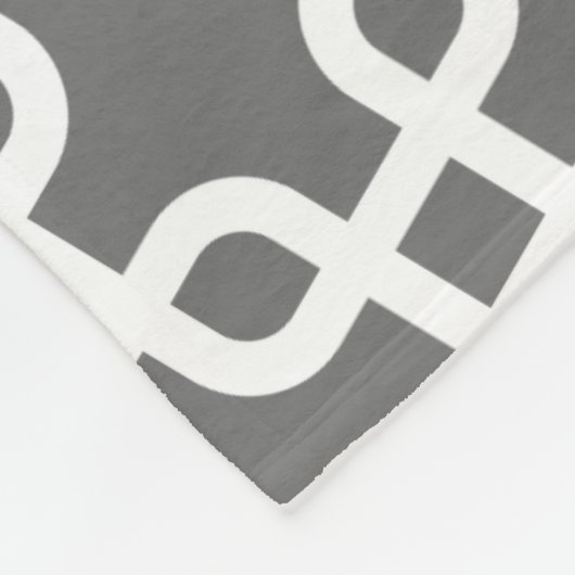 Modern patroon met grijs en wit fleece deken (Hoek)