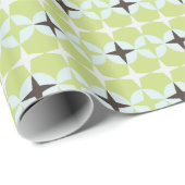 modern patroon met groene en turkooizen cadeaupapier (Rol Hoek)