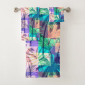 Modern patroon met helder tropisch palm bad handdoek (Insitu)