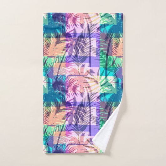 Modern patroon met helder tropisch palm bad handdoek (Handdoek)