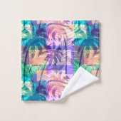 Modern patroon met helder tropisch palm bad handdoek (Wasdoekje)