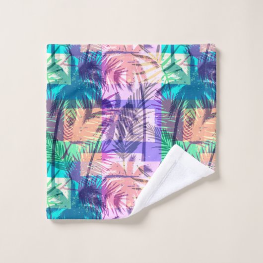 Modern patroon met helder tropisch palm bad handdoek (Wasdoekje)