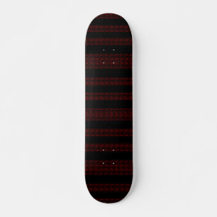 Modern patroon met rode en zwarte strepen persoonlijk skateboard