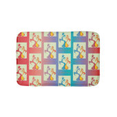 Modern patroon met rode, paarse en blauwe Tulp Badmat (Voorkant)