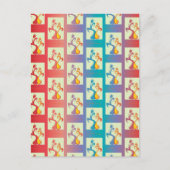 Modern patroon met rode, paarse en blauwe Tulp Briefkaart (Voorkant)