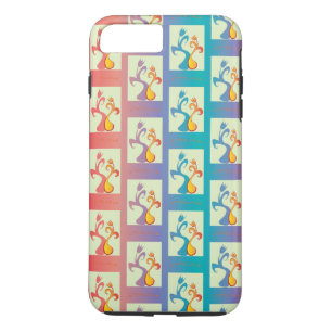 Modern patroon met rode, paarse en blauwe Tulp Case-Mate iPhone Case