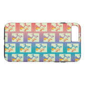 Modern patroon met rode, paarse en blauwe Tulp Case-Mate iPhone Case (Achterkant (Horizontaal))