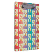 Modern patroon met rode, paarse en blauwe Tulp Klembord (Rechts)