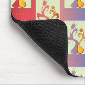 Modern patroon met rode, paarse en blauwe Tulp Muismat (Hoek)