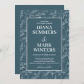 Modern patroon met slikken. Weddensuitnodiging Kaart (Voorkant / Achterkant)