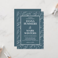 Modern patroon met slikken. Weddensuitnodiging