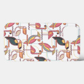 Modern patroon met tropische vogels Case-Mate iPhone case (Achterkant (horizontaal))