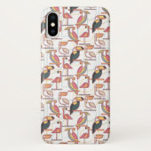 Modern patroon met tropische vogels Case-Mate iPhone case (Achterkant)