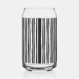 Modern patroon met verticale strepen blikvorm glas