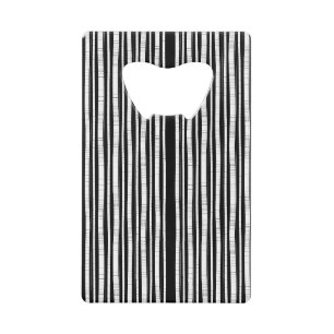 Modern patroon met verticale strepen creditkaart flessenopener