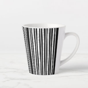 Modern patroon met verticale strepen latte mok