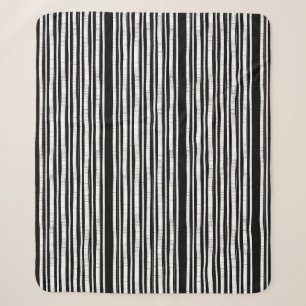 Modern patroon met verticale strepen sherpa deken