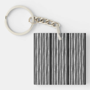 Modern patroon met verticale strepen sleutelhanger