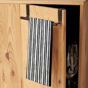 Modern patroon met verticale strepen theedoek