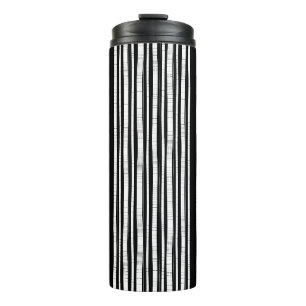 Modern patroon met verticale strepen thermosbeker