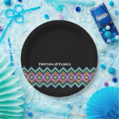 Modern patroon met zwart papieren bordje (Feest)