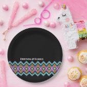 Modern patroon met zwart papieren bordje (Feest)