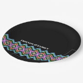 Modern patroon met zwart papieren bordje (Gekanteld)