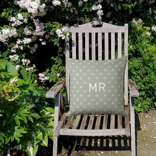 Modern Patroon Monogram   Aangepast buitenkussen