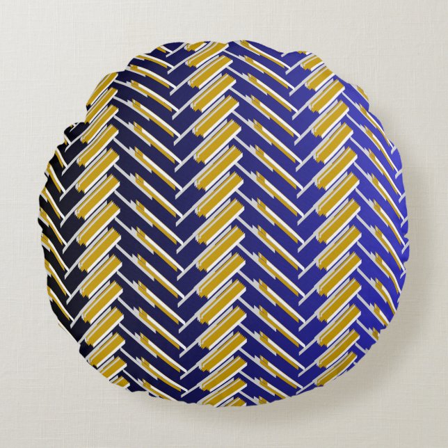 Modern patroon rond kussen (Voorkant)