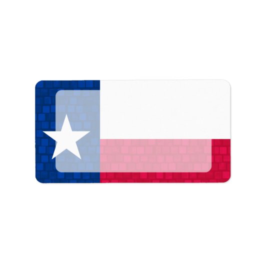 Modern Patroon Texaanse vlag Etiket (Voorkant)