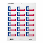 Modern Patroon Texaanse vlag Etiket (Full Sheet)