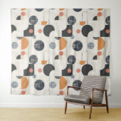 Modern patroon uit het midden van de eeuw wandkleed (In Situ (horizontaal))