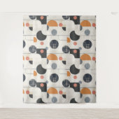 Modern patroon uit het midden van de eeuw wandkleed (Voorkant)