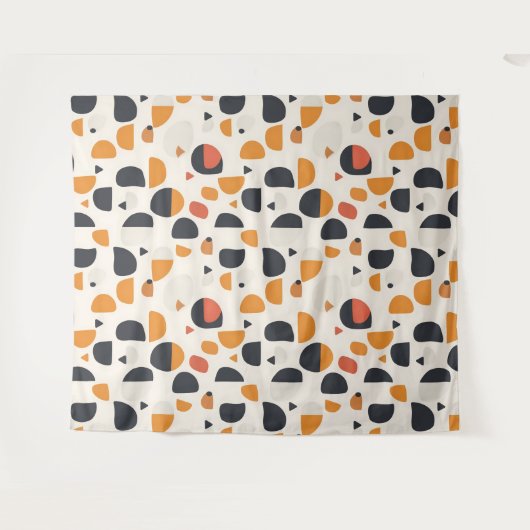 Modern patroon uit het midden van de eeuw wandkleed (Voorkant (horizontaal))