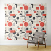 Modern patroon uit het midden van de eeuw wandkleed (In Situ (horizontaal))