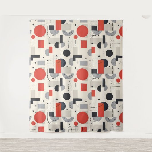 Modern patroon uit het midden van de eeuw wandkleed (Voorkant)