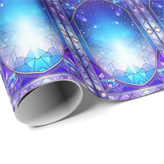 Modern patroon van gebrandschilderd glas inwikkelp cadeaupapier (Rol Hoek)