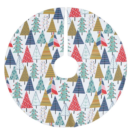 Modern patroon van geometrische kerstboom voor ret kerstboom rok (Voorkant)