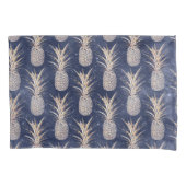 Modern patroon van nebula met gouden anananassen kussensloop (Voorkant)