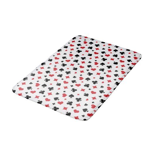 Modern patroon van speelkaarten kleuren badmat (Gekanteld)