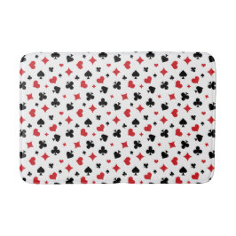 Modern patroon van speelkaarten kleuren badmat