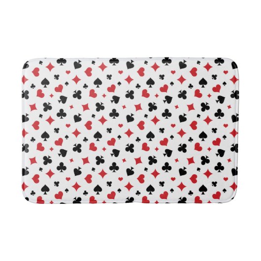 Modern patroon van speelkaarten kleuren badmat (Voorkant)