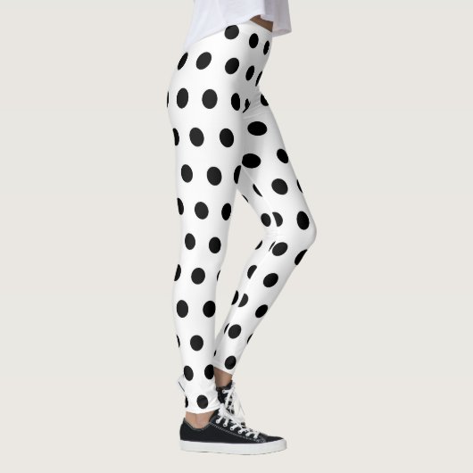 Modern patroon van witte en zwarte haarvlekken leggings (Rechts)
