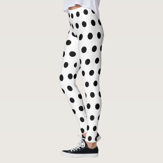 Modern patroon van witte en zwarte haarvlekken leggings (Links)