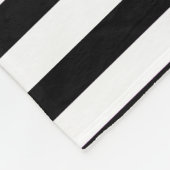 Modern patroon van zwarte en witte vaste strepen fleece deken (Hoek)