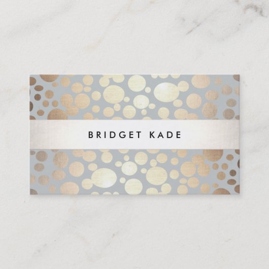 Modern patroon voor gouden en zilvercirculatie voo visitekaartje (Voorkant)