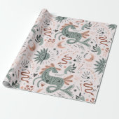 Modern patroon voor verjaardagscadeau Roze cadeau Cadeaupapier (Uitgerold)